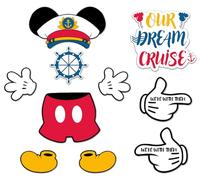 10 Pcs Cruise Door Magnet, Captain Mouse Cruise Door Decorations,Funny Mouse Ears Magnet for D ruise& All Major Cruise