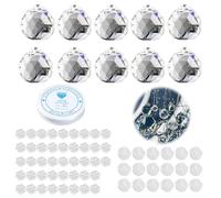 10 Pcs Crystal Ball 20 mm, Sun Catcher Crystal for Mirror Refraction, Prism for Window Decoration, Wind Chime Craft Set, DIY, Chandelier, Wedding, Party,Home Decorations