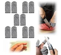 10 PCS Cut Resistant Finger Cots, Reusable Finger Guards, Durable Non Slip Thumb Protector Sleeve, Breathable Fingertip Covers for Kitchen, Work, Sculpture