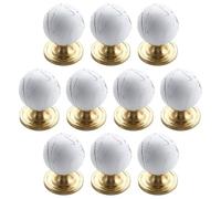 10 pcs Cute Ceramic Cabinet Knob 25mm Drawer Knobs, Single Hole Pulls Handles for Kitchen Bedroom Cupboard Dresser Wardrobe Handle Nursery Unique Cabinet Decor Hardware