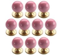 10 pcs Cute Ceramic Cabinet Knob 25mm Drawer Knobs, Single Hole Pulls Handles for Kitchen Bedroom Cupboard Dresser Wardrobe Handle Nursery Unique Cabinet Decor Hardware