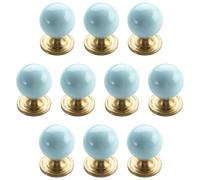 10 pcs Cute Ceramic Cabinet Knob 25mm Drawer Knobs, Single Hole Pulls Handles for Kitchen Bedroom Cupboard Dresser Wardrobe Handle Nursery Unique Cabinet Decor Hardware