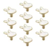 10 Pcs Cute Rabbit Cabinet Knob Drawer Handles Dresser Closet Knobs Zinc Alloy Drawer Pulls for Bedroom Kids Room Single Hole Pull Furniture Closet Wardrobe Handle