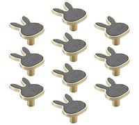 10 Pcs Cute Rabbit Cabinet Knob Drawer Handles Dresser Closet Knobs Zinc Alloy Drawer Pulls for Bedroom Kids Room Single Hole Pull Furniture Closet Wardrobe Handle