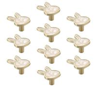 10 Pcs Cute Rabbit Cabinet Knob Drawer Handles Dresser Closet Knobs Zinc Alloy Drawer Pulls for Bedroom Kids Room Single Hole Pull Furniture Closet Wardrobe Handle