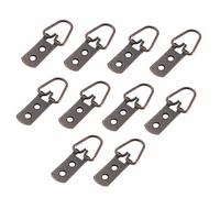 10 Pcs D-Ring Picture Hangers, 54x21mm Heavy Duty Triangle Iron Hangers with Screws for Photo Frames, Cross Stitch & Home Decor