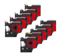 10 Pcs D1 12mm Label Tape 45020 White on Clear Compatible Label Manager LM 160 280 LabelMaker(Black on Red)