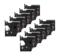 10 Pcs D1 12mm Label Tape 45020 White on Clear Compatible Label Manager LM 160 280 LabelMaker(White on Black)