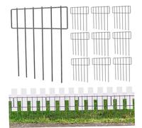 10 Pcs Decorative Metal Garden Fence, Rust-Resistant Dog Barrier, 17x13 Inch Flexible Pet Fence for Rabbits, Outdoor Animal Enclosure, Tier Barrier, Yard Divider