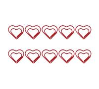 10 Pcs Decorative Paper Clips Heart Clip Bookmarks Metal Paperclips Colorful Planner for Small Bookmarks Heart for Students