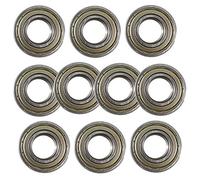 10 Pcs Deep Groove Ball Bearing Metal Double Shielded Steel Bearings 15mm x 28mm x 7mm