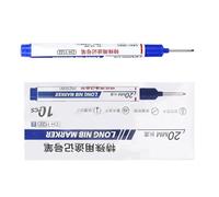 10 Pcs Deeply Hole Marker Pen 20mm Deeply Reach Marker Oil-Based Carpenter Long Nibs