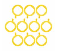 10 Pcs Dental X-Ray Aiming Rings, XCP Style Positioning Indicator for Bitewing Imaging, Intraoral Film Positioner System Accessories, Autoclavable (Yellow Back Ring)