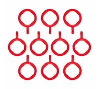 10 Pcs Dental X-Ray Aiming Rings, XCP Style Positioning Indicator for Bitewing Imaging, Intraoral Film Positioner System Accessories, Autoclavable (Bite Wing Ring Red)