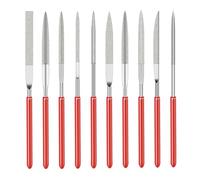 10 Pcs Diamond Needle File Set,Mini Modelling Diamond Files,Mini Needle Jewelry File Set,Diamond Precision Needle File Metal Set,Mini Diamond Needle File Set for Jewelers Wood Carving Craft(2 x 100mm)