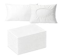 10 Pcs Disposable Pillow Case for Travel, 75 x 100 cm Non Woven Disposable Pillow Covers Bulk for Medical Travel Hotel Bedroom Home Bedding Portable Supplies White