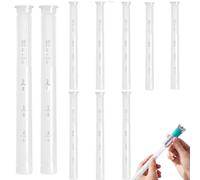 10 Pcs Disposable Vaginal Cream & Suppository Applicator for Women,Hygienic Threaded Injector with Soft Tip & Dosage Markings - Fits Premarin,Estrace, Lubricants, Gels & Most Tablets (White)