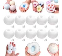 10 PCS DIY Empty Squishies Balloon Skins - DIY Stress Ball Making Kit | Blank Pressure Ball Skin DIY Kit,Homemade Stress Balls with Plugs, Fillable Sensory Squeeze Toy Kit, Slow Rising DIY Craft