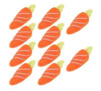 10 Pcs DIY Wool Felt Carrot Brooch Material Red Handmade Charm