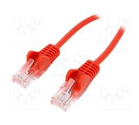 10 pcs : DK-1511-005/R - Patch cord, U/UTP, 5e, stranded, Cu, PVC, red, 0.5m