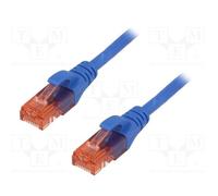 10 pcs : DK-1612-030/B - Patch cord, U/UTP, 6, stranded, CCA, PVC, blue, 3m, 26A
