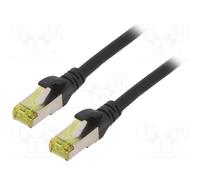 10 pcs : DK-1644-A-010/BL - Patch cord, S/FTP, 6a, stranded, Cu, LSZH, black, 1m