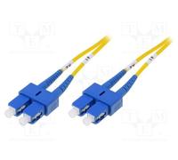 10 pcs : DK-2922-02 - Fiber patch cord, OS2, SC/UPC,both sides, 2m, LSZH, yellow