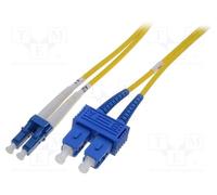 10 pcs : DK-2932-05 - Fiber patch cord, OS2, LC/UPC,SC/UPC, 5m, Optical fiber: 9