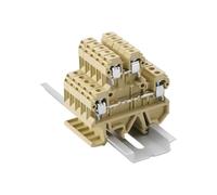 10 Pcs DK-4Q/35 Din Rail Wire Conductor Connector Feed Through Double Tier Terminal Block Multi Conductor