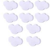 10 Pcs Door Knobs Drawer Knobs Kids Drawer Handles Plastic Furniture Knobs Cloud Shape with Screws for Bedroom Living Room Kitchen (White)