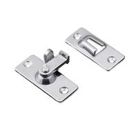 10 Pcs Door Latch 90 Degree Right Angle Steel Locks Bolt for Barn Sliding Flip Buckles for Interior(Silver)