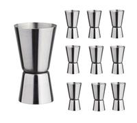10 Pcs Double Cocktail Jigger, Stainless Steel Double Side Jigger Short Drink Spirit Measure Jiggers Measuring Jiggers Japanese Jigger for Bar Bartending Party.
