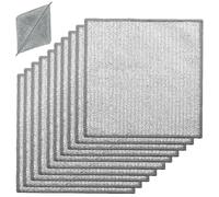 10 Pcs Double Layer Stainless Steel Scourers, 20x20cm Wire Dishwashing Cloths, Non Scratch Dish Cloths, Reusable Kitchen Cleaning Rags steel wool cleaning cloth for Pots, Pans, Sinks & Ovens (Silver)