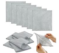 10 Pcs Double Layer Wire Cleaning Cloths Dishcloths for Washing Up 20x20cm Non Scratch Multipurpose Stainless Steel Wash Cloth Dishwashing Rags Reusable Metal Mesh Washing Dishcloth for Kitchen