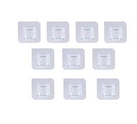 10 Pcs Double-Sided Adhesive Wall Hooks Waterproof Oilproof Command Door Towel Stick On Hook Holder Coat Suction Wall Hanger Over Heated Clothes Airer Kitchen Holder Bathroom Coat