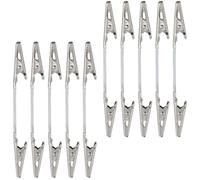 10 Pcs Double Sided Alligator Clips, Metal Wire Crocodile Clips Memo Note Clips Spring Clips for Picture Note Holders Memo Note Hobby Card