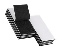 10 PCS Double Sided Sticky Pads, Double Sided Tape, Self Adhesive Sticky Back Fastening Tape, for Wall, Floor, Metal(Black, 50x100mm)
