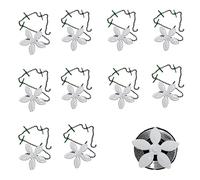 10 PCS Drain Hair Catcher,Flower Cleaning Tool,Shower Drain Sink,Bathroom Drain Strainer Hair Catcher,Kitchen Cleaning Tool Drain Hair Remover Tool Drain Hair Clog Cleaner Remover Kit (White)