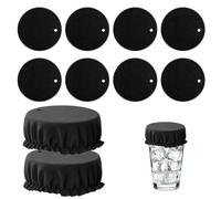 10 Pcs Drink Covers Anti Spike, Drinks Glass for Cup Spiking Prevention,Cover Scrunchies,Reusable for Alcohol Protection With Straw Hole Drug Cap,for Girls Women Bar Club Party