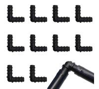 10 PCS Drip Irrigation Fittings Connectors 14MM Plastic Soaker Hose Connector 90° Elbow Tubing Connectors Irrigation Fittings Kit for Garden Greenhouse Farm Irrigations Systems