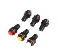 10 PCS DS-213 DS-211 Self-Lock Momentary Pushbutton Switches 10mm Round Cap AC 250V/1A Push Button Switch(WHITE,Self-Lock)