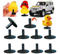 10 Pcs Duck Holder for Jeep Dash, Rubber Duck Mount, Fixed Display, 2024 Upgrade Locking Ring (10)