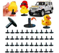 10 Pcs Duck Holder for Jeep Dash, Rubber Duck Mount, Fixed Display, 2024 Upgrade Locking Ring (10)