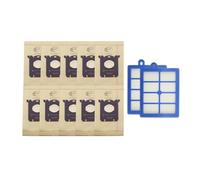 10 Pcs Dust Bag Compatible With Electrolux E201B Compatible With Philips FC8021 And 2 Pcs H12 HEPA Filter Compatible With Compatible With Philips Electrolux Cleaner