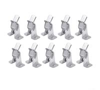 10 Pcs Duty Spring Clips For Shovel Broom Mop Brush Holder Wall Mount Garage Shed Garden Tool Storage Organizer Silver Finish Long Lasting Equipment Rack System Kit