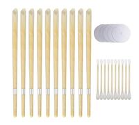 10 PCS Ear Candles for Wax Removal, Ear Wax Removal Candle, Hopi Ear Candles Set 5 Protective Disks+10 Cotton Swab, for Ear Cleaning(Yellow)