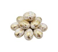 10 Pcs Easter Eggs,Sliver/Gold Speckled Plastic Easter Egg Ornaments,Centerpiece Table Decorations for Indoor Outdoor Home Vase Filler Basket Spring Party DIY