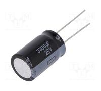10 pcs : EEUFR1E332 - Capacitor: electrolytic, low ESR, THT, 3300uF, 25VDC, Ø16x