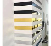 10 Pcs Elegant Acrylic Wall Stickers, 5x50cm Acrylic Wall Stickers Decals for Bedroom Sofa Wall Home Decor (black)