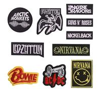 10 Pcs Embroidered Patches - Iron-on Badges and Appliqué for Sewing, Repairing Clothes and DIY Decorations